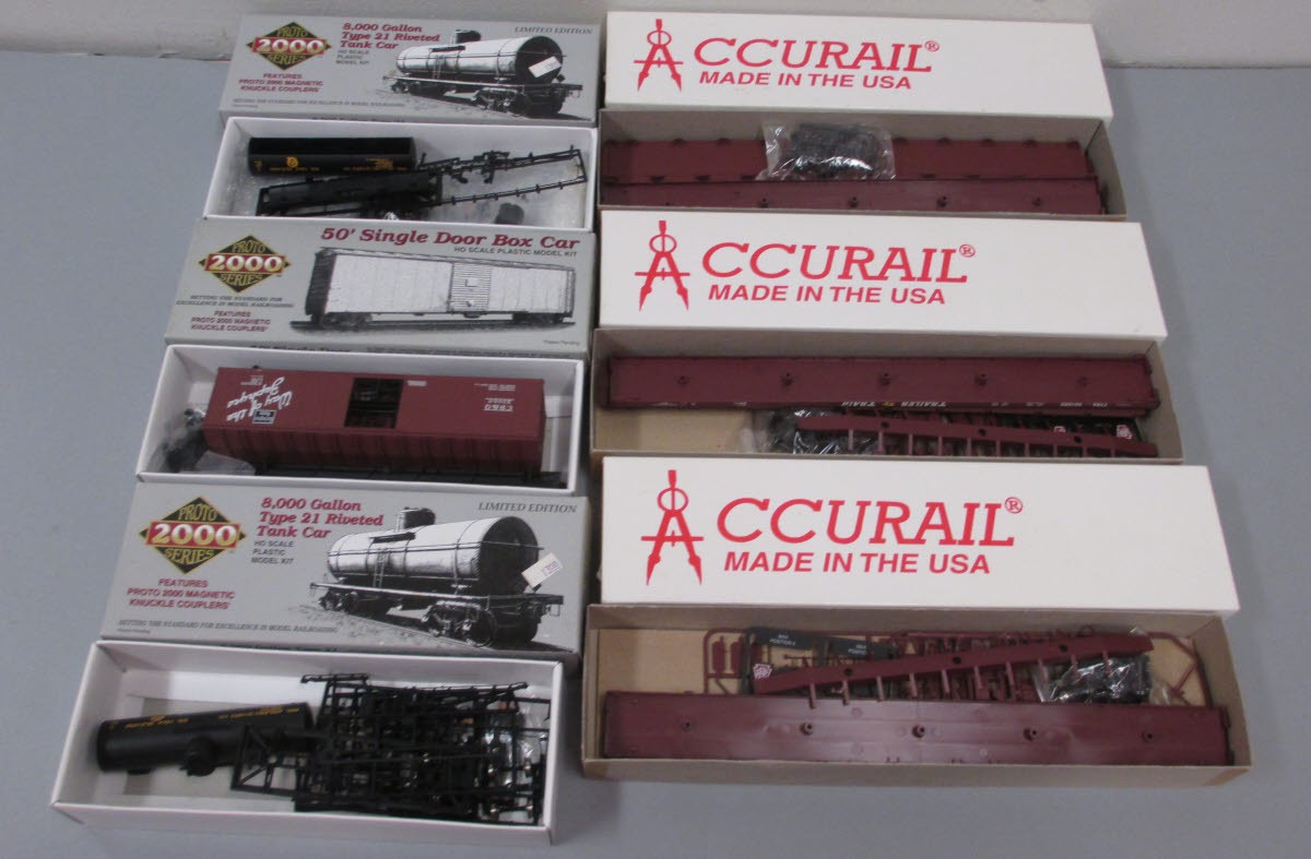 Proto 2000 & Accurail HO Scale Freight Car Kits (6)/Box eBay