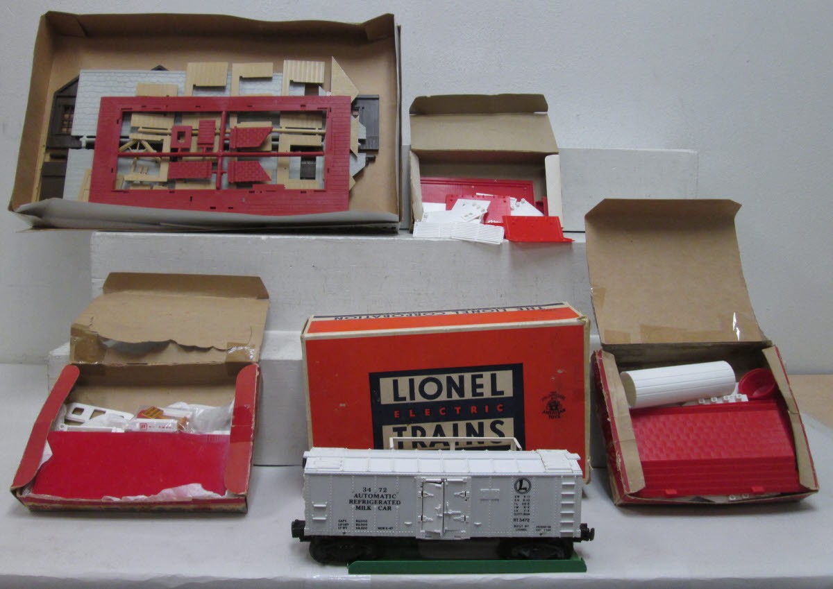 Plasticville Buildings Kits, Lionel Ffreight Station Kit & 3472 Milk