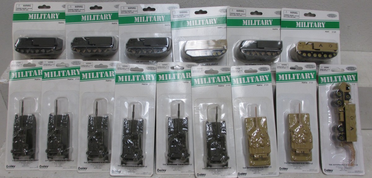 Boley HO Scale Military Vehicles (15) NIB