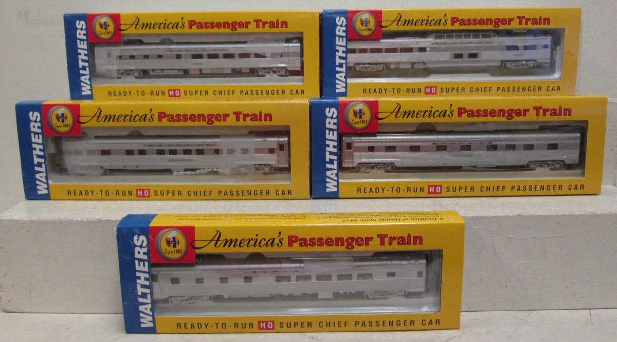Walthers Super Chief HO Scale PS Santa Fe Passenger Cars (5) LN/Box eBay