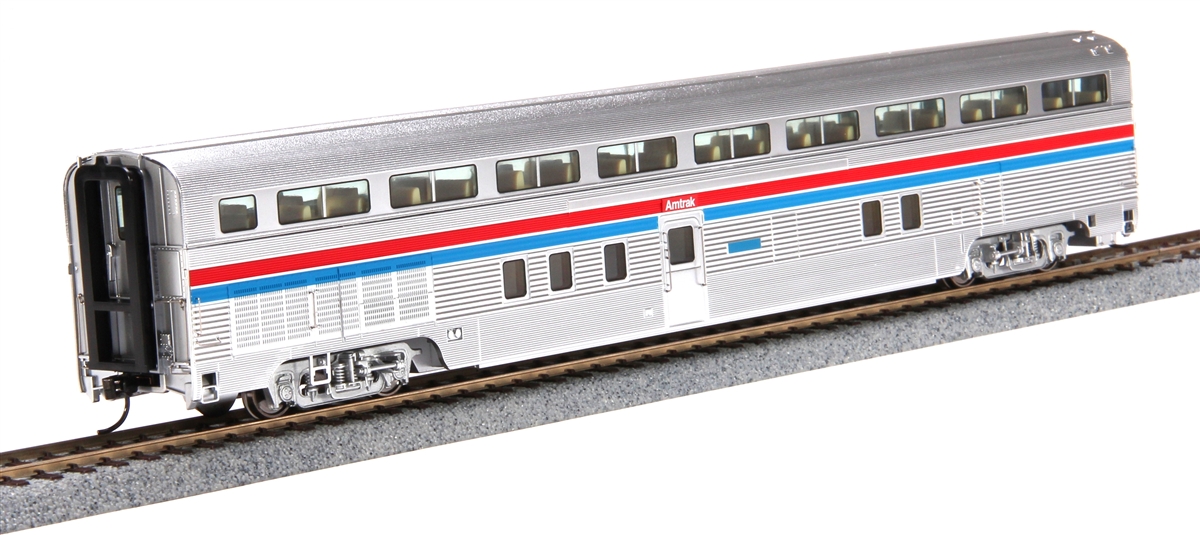 Walthers 14312 HO Amtrak 85' Budd Hi Level 72 Seat Coach Lighted Ready
