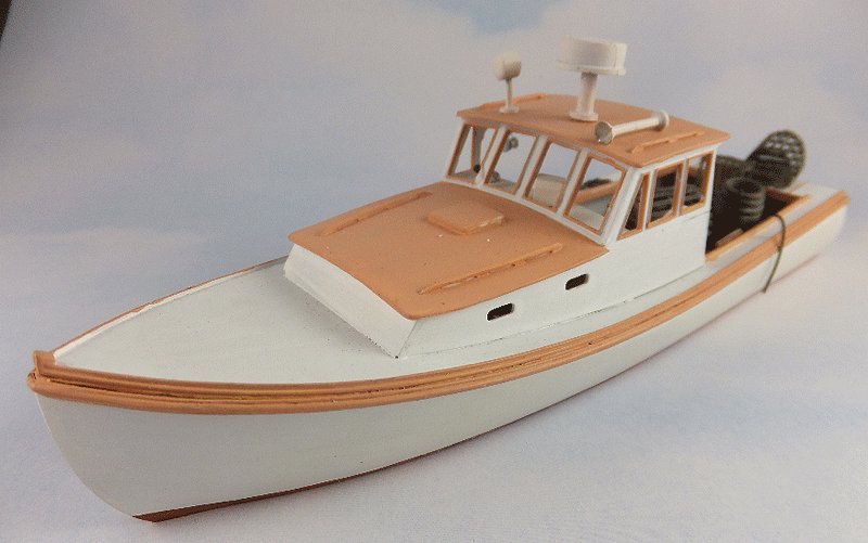 Sea Port Model Works H134 143 Lobster Boat Waterline Version eBay