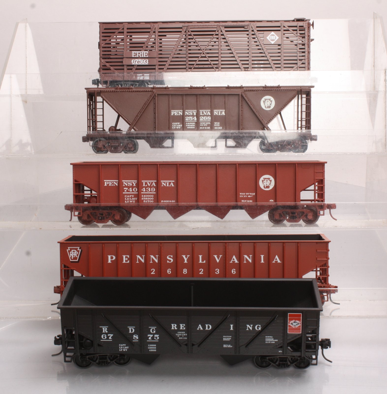 Pennsylvania, Erie & Reading O Scale 2Rail Freight Cars (5) eBay