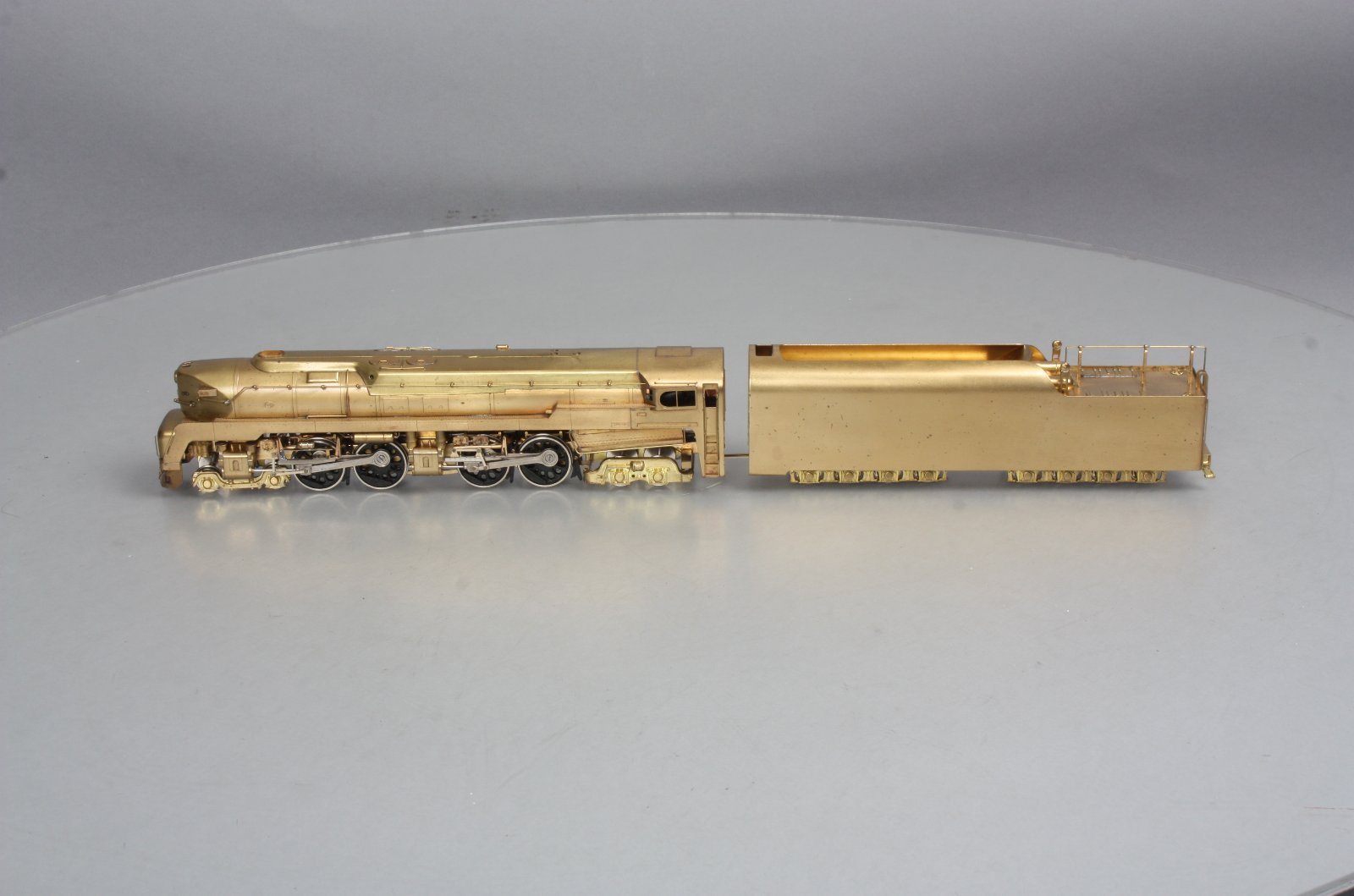 Alco Models HO Scale BRASS 4-4-4-4 Steam Loco &amp; Tender - No Motor EX 