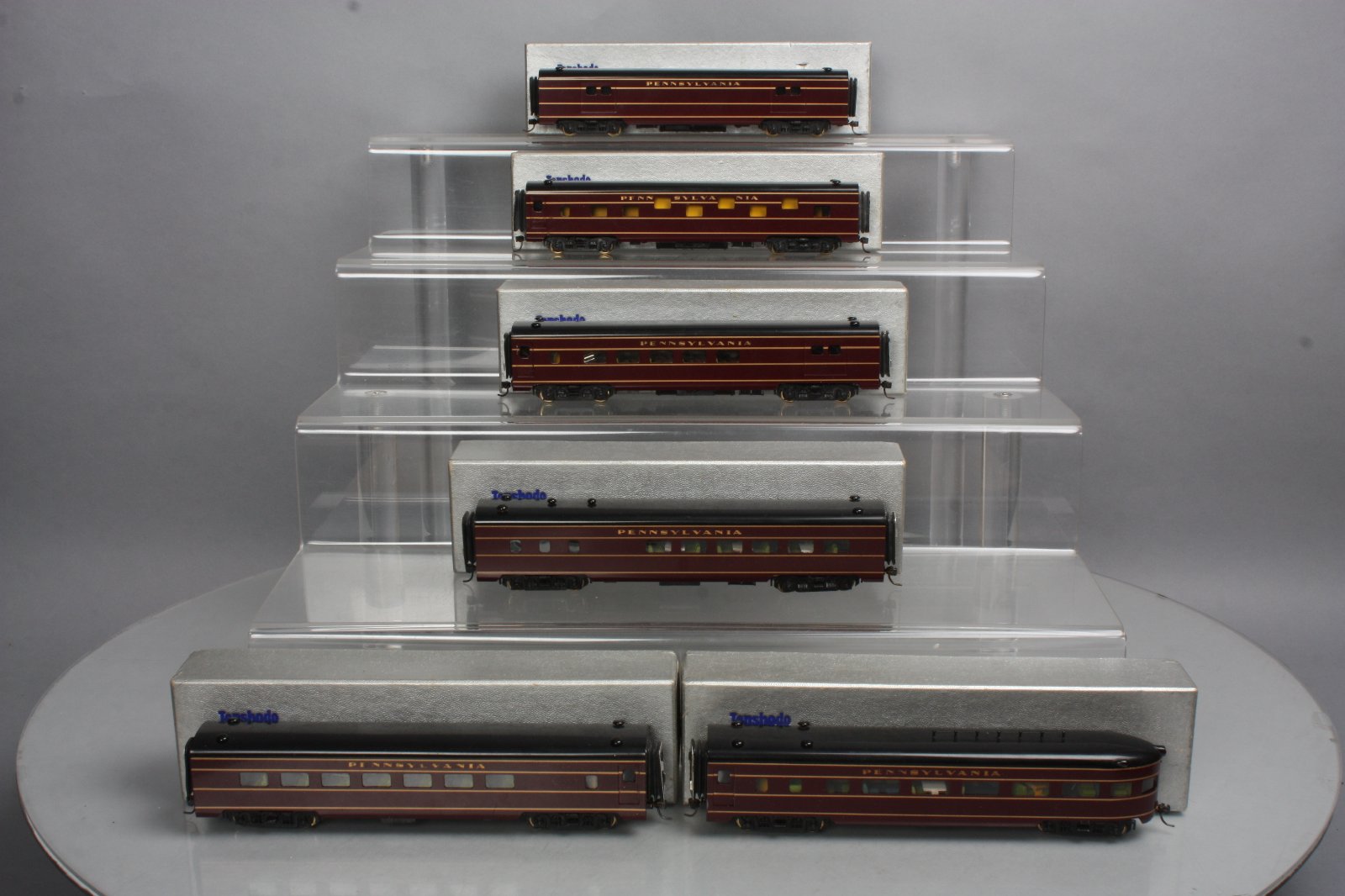 Tenshodo 423429 HO Scale BRASS PRR Streamlined Passenger Car Set (6