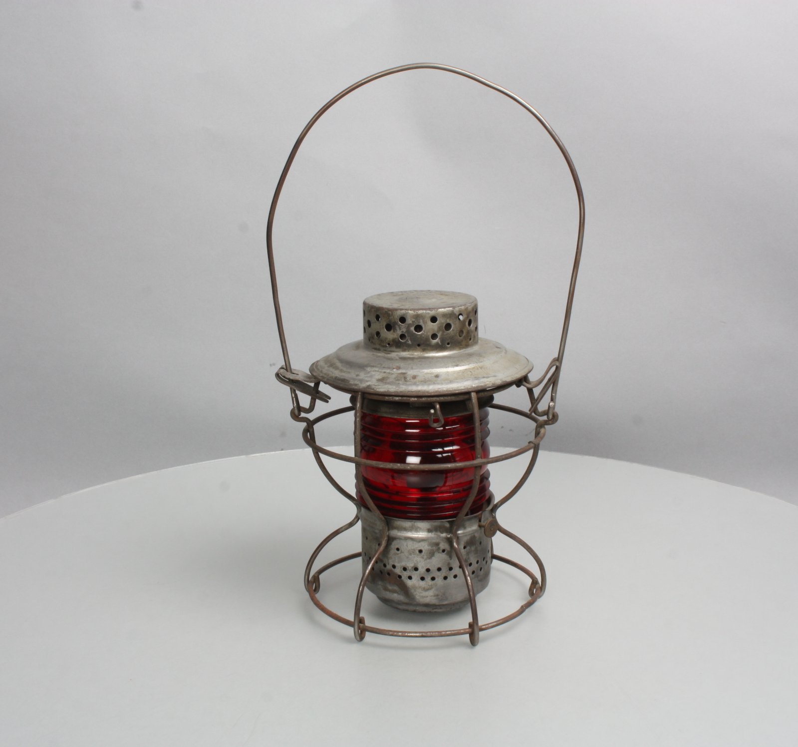 Handlan Vintage PRR Railroad Lantern Red Globe eBay
