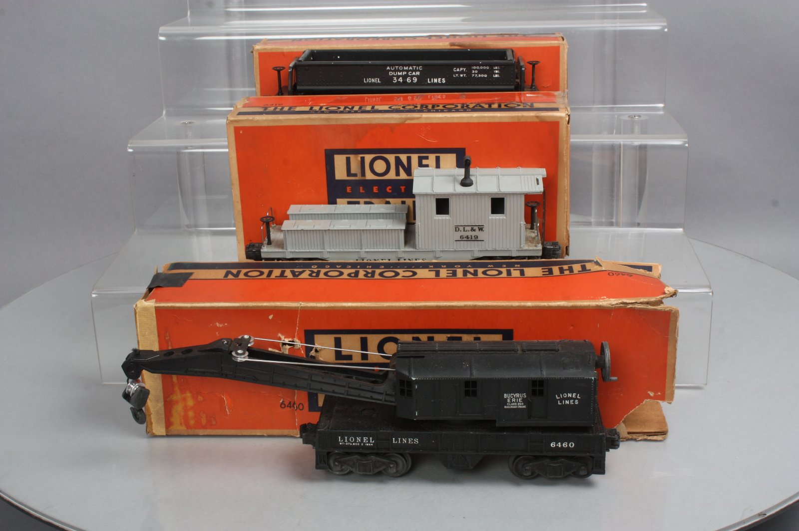Lionel Postwar Freight Cars 3469, 6419, 6460 (3)/Box eBay