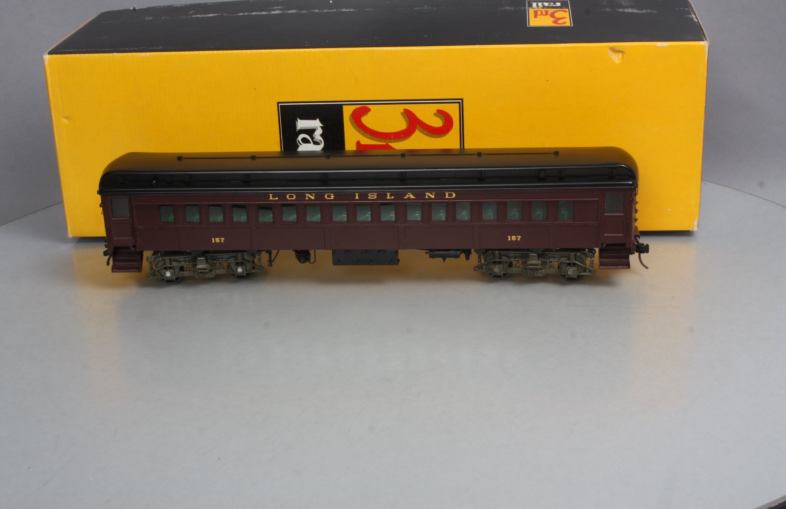 Sunset Models 157 O Scale BRASS LIRR P54 Commuter Car (2Rail) LN/Box