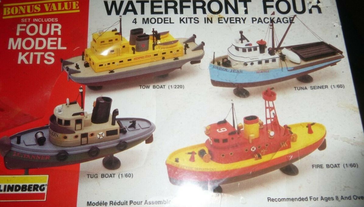 Lindberg 72120 Waterfront Four Model Kits eBay