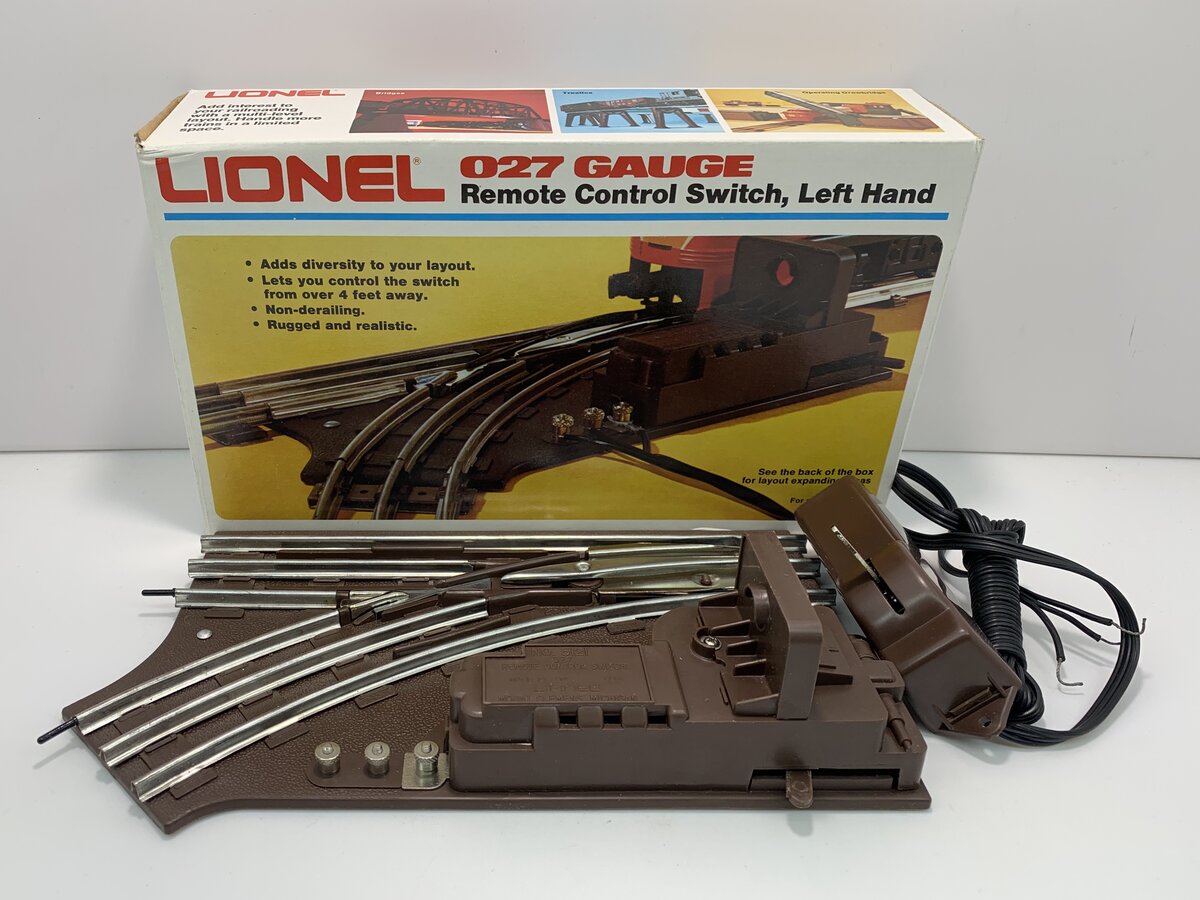 Lionel 6-5121 O O27 Left Hand Remote Control Switch Turnout EX/Box | eBay