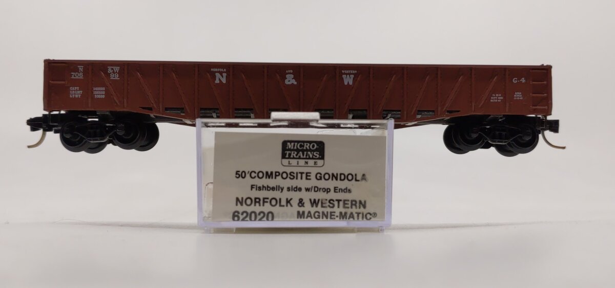 Micro-Trains 06200020 Spur N N&W 50' Composite Fishbelly Gondola #70699 LN/Box - Bild 1 von 1