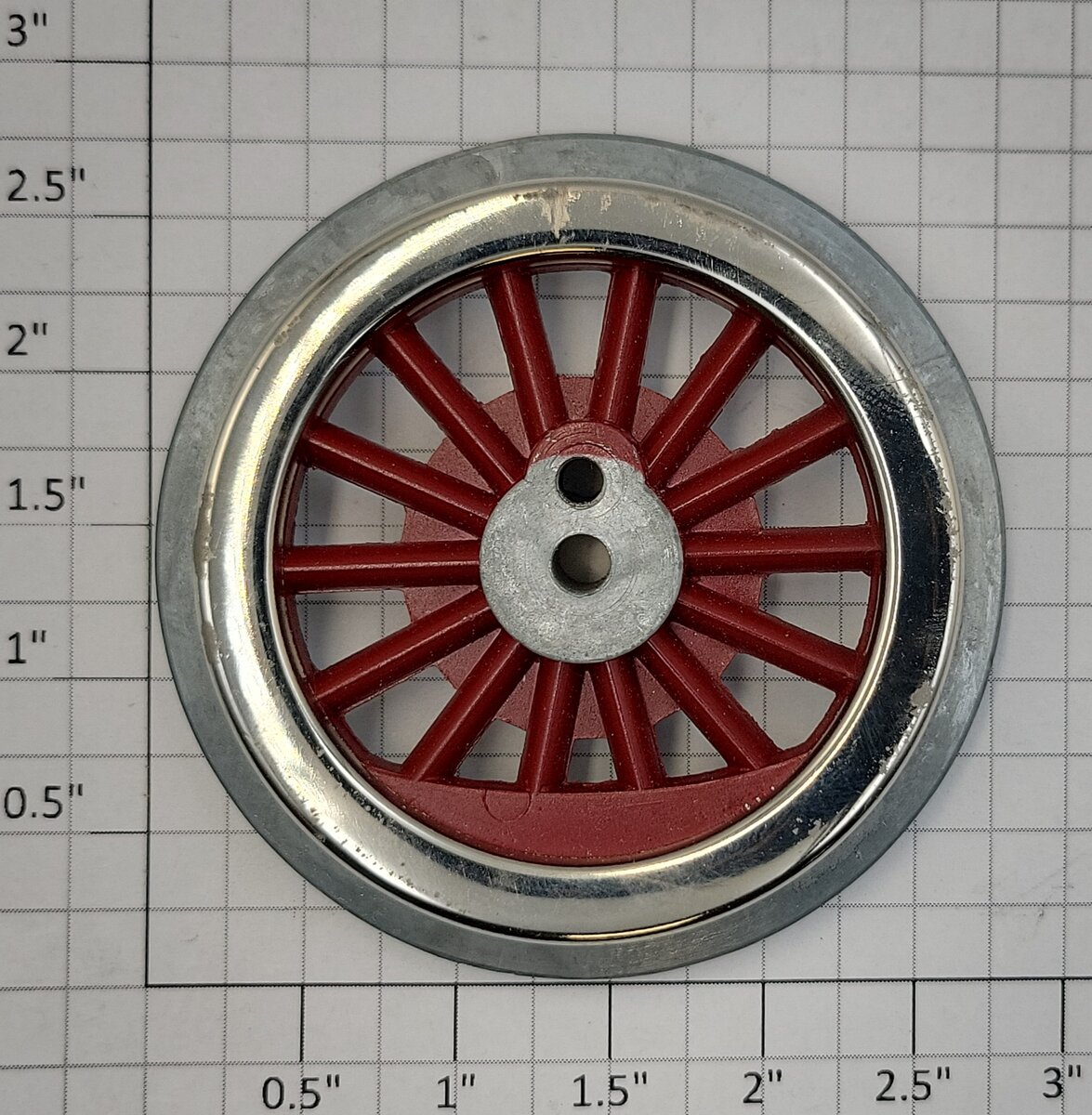 Model Engineering Works 400E-69 Red Spoked 2-3/4" Steam Loco Gear Wheel (Reproduction)