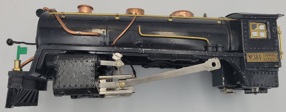 Lionel 384-1 Black 384 Locomotive Boiler Shell with Diecast Frame & Trim (Original-Repainted)