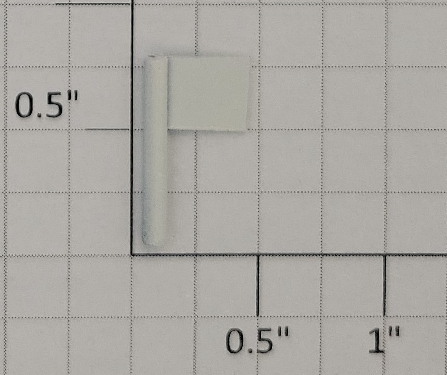 Lionel 390-76 White Flags (Set of 2) (Repro-White)