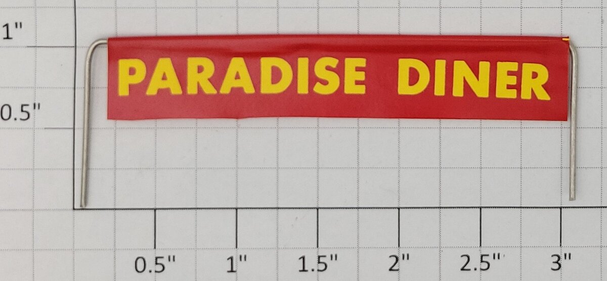 American Flyer 253-1 HO "Paradise Diner" Sign & Frame (Reproduction)