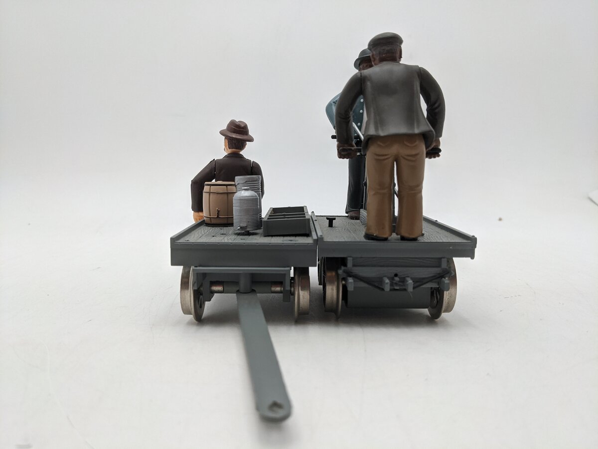 Bachmann G 96201 - Hand Car Avec Remorque, 3 Figurines Et Outils - Échelle G - Occasion