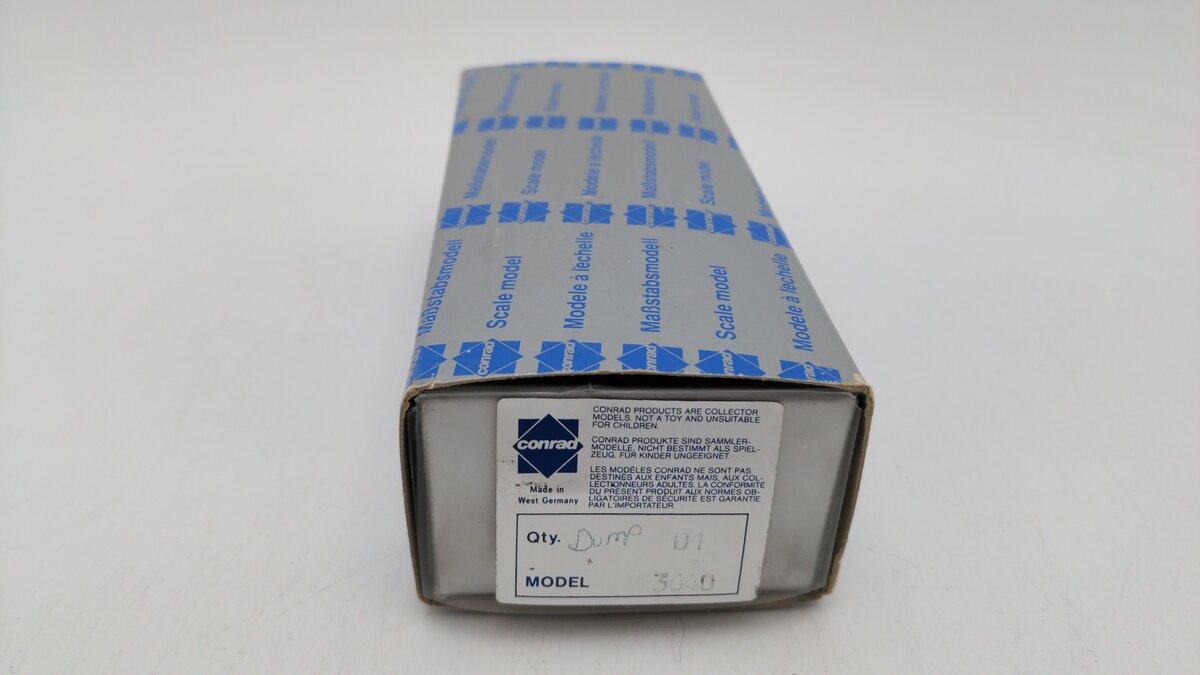 Conrad Mack 3 Essieux Benne Bleu #3640.3 – 1:50 – Emballage D'origine Rare