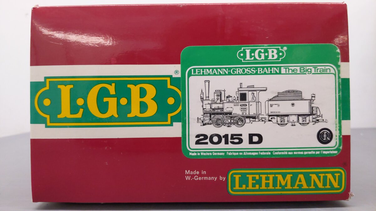LGB 2015D G Insterburg Steam Locomotive & Tender #992015/Box | eBay
