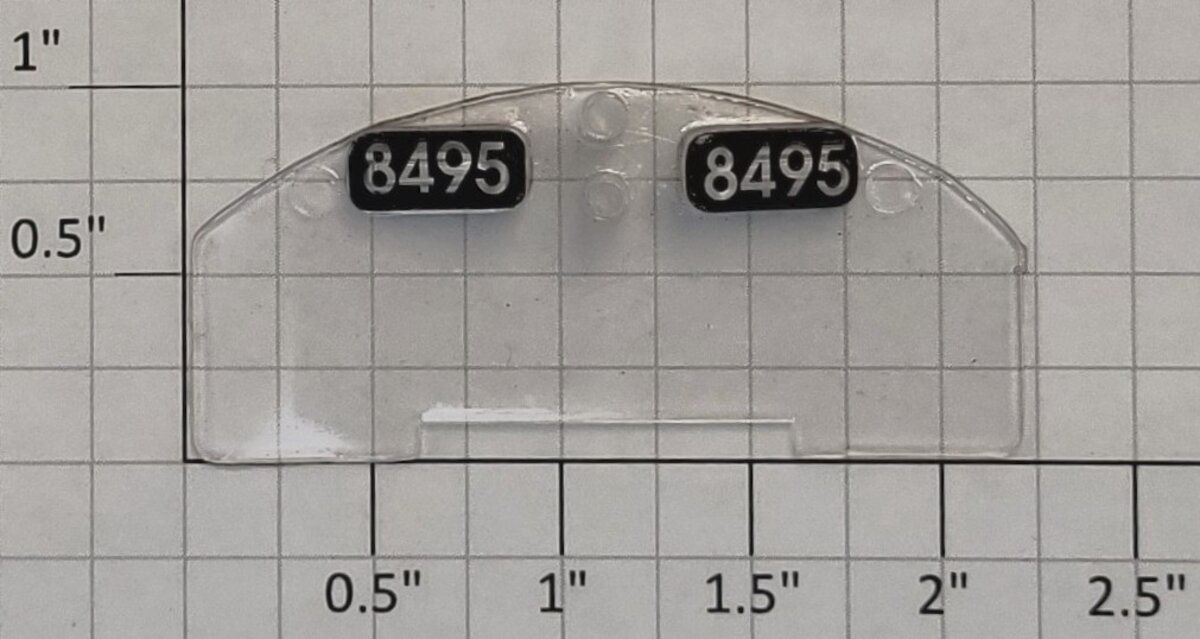 Lionel 18566-17 Conrail SD-20 Diesel Locomotive Windshield Numberboard #8495 (New)