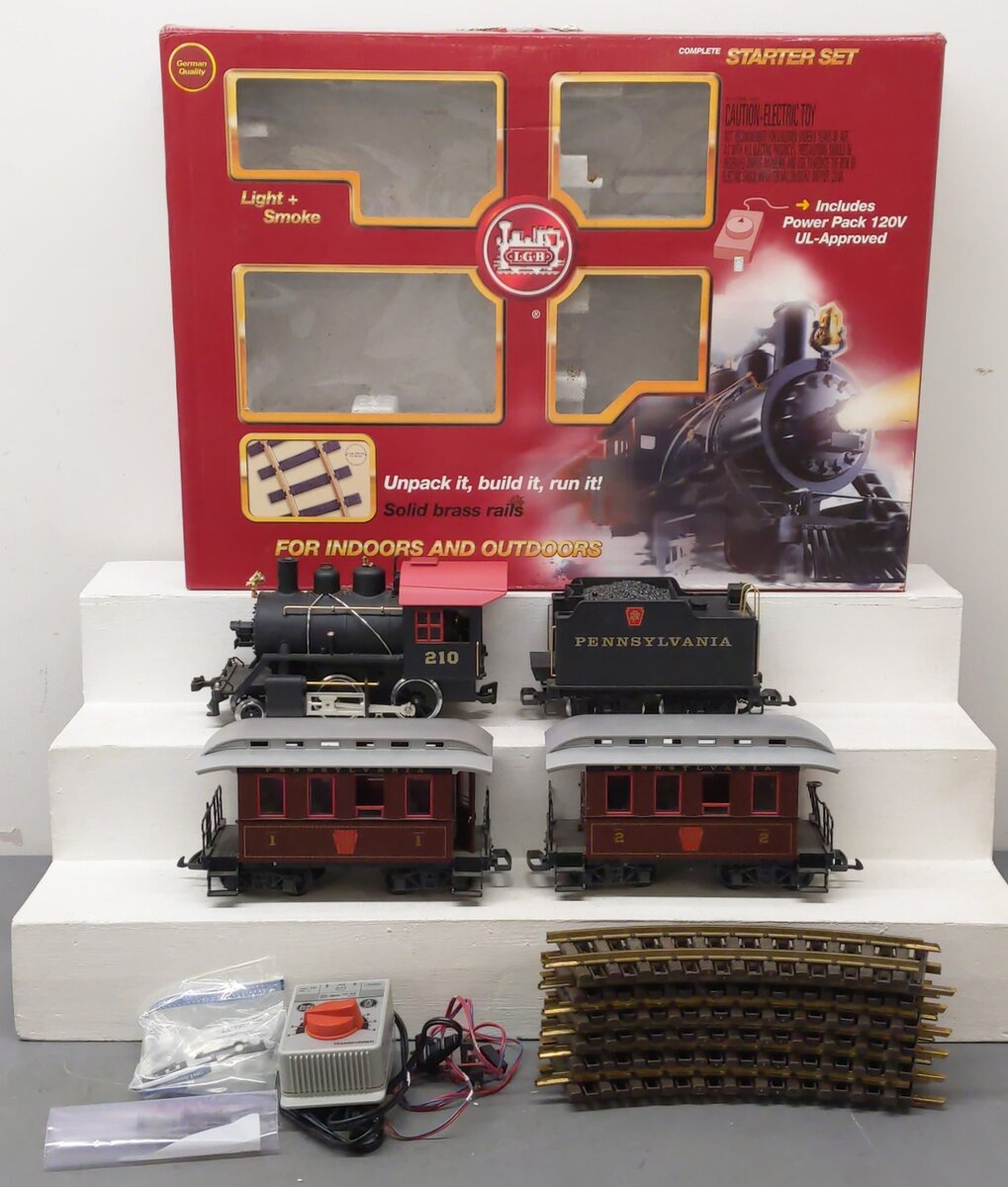 LGB 72323 Pennsylvania G Gauge Steam Passenger Train Set EX/Box | eBay