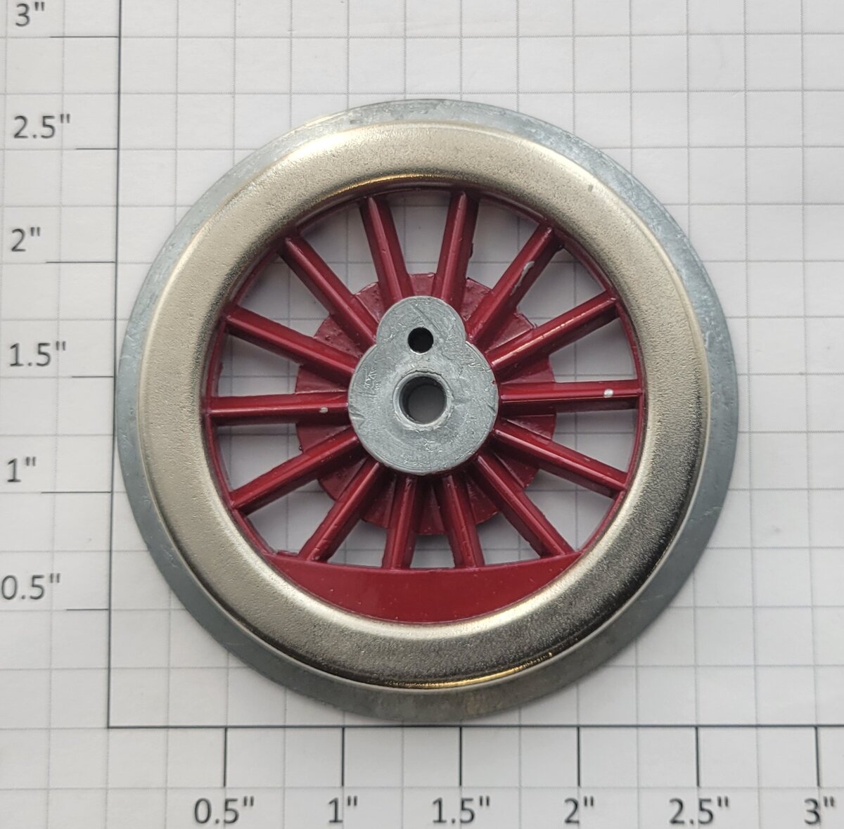 Lionel 390-42 Red Spoked 2-3/4" Std. Gauge Steam Loco Plain Wheel Fits 384E (Bowser Red Plain)