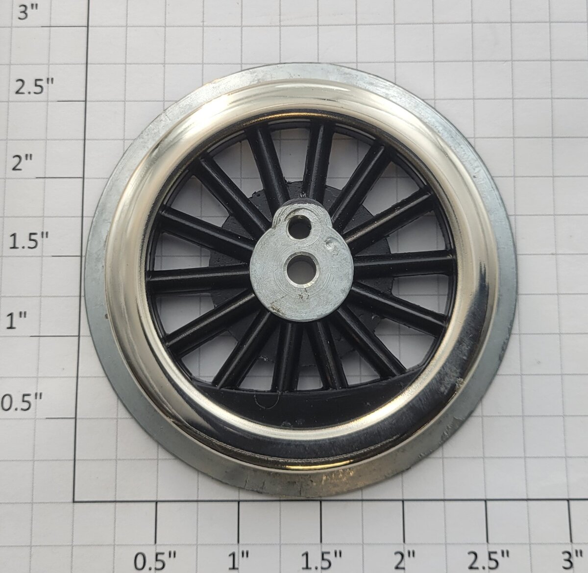 Lionel 400E-95 Black Spoked 2-3/4" Std. Gauge Steam Loco Plain Wheel (MEW Black Plain)