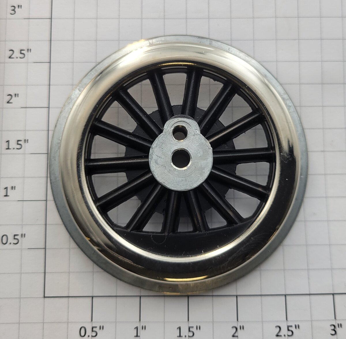 Lionel 400E-69 Black Spoked 2-3/4" Std. Gauge Steam Loco Gear Wheel (MEW Black Gear)