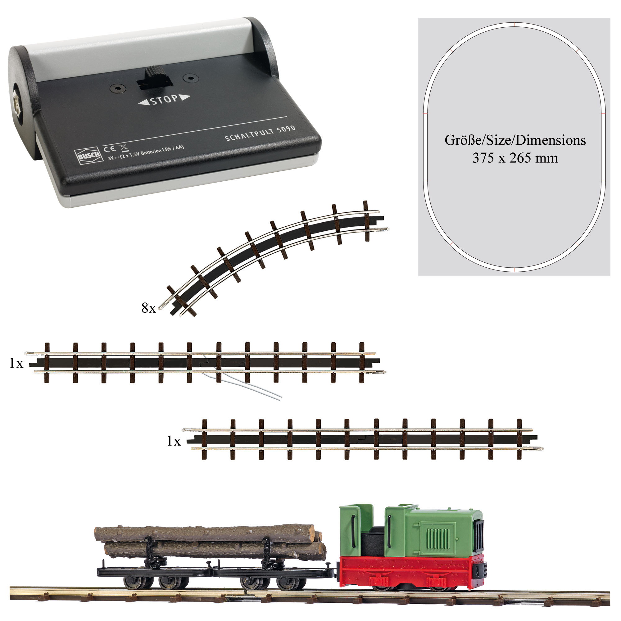 Busch 12012 HO Narrow Gauge Railroad Starter Set eBay