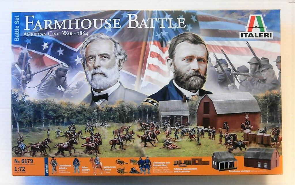 Italeri 6179 172 1864 American Civil War Farmhouse Battle Set Plastic
