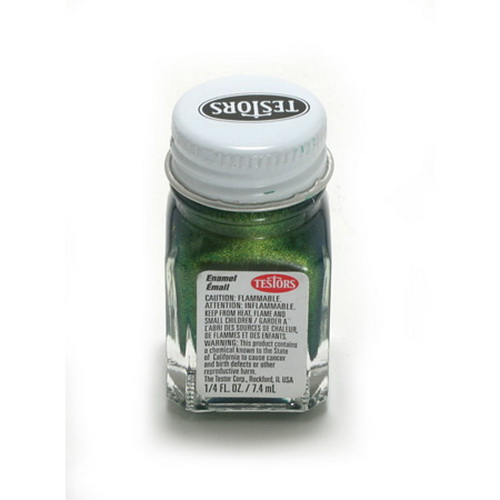 Testors 1530TT Flake Green Metallic Enamel Paint 1/4 oz. Bottle