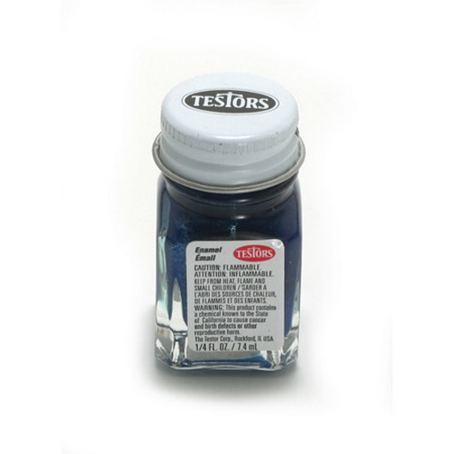 Testors 1539TT Flake Blue Metallic Enamel Paint 1/4 oz. Bottle