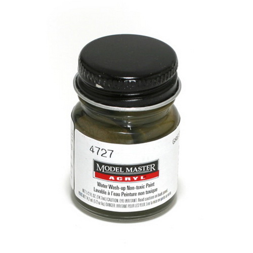 Testors 4727 FS34086 Green Drab Flat Model Master Acrylic Paint 1/2