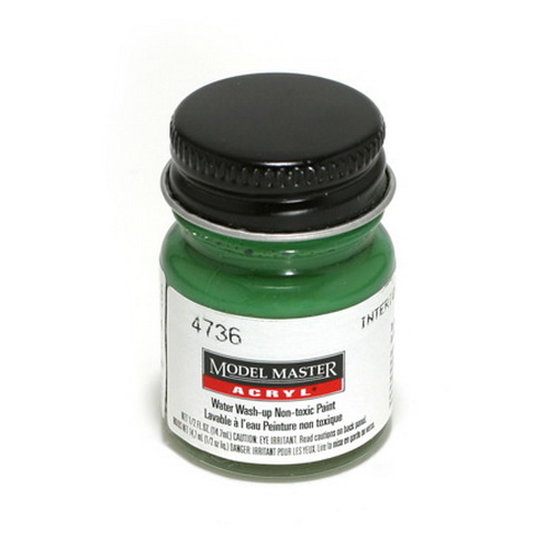 Testors 4736 Interior Green Flat Model Master Acrylic Paint 1/2 oz
