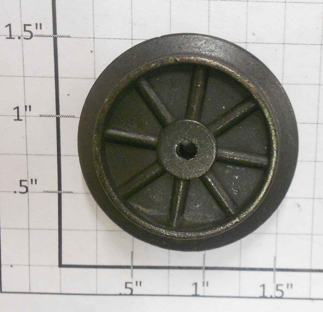 Lionel 1661-38 8-Spoke Plain End Wheel w/ 7/64" Inside Shoulder