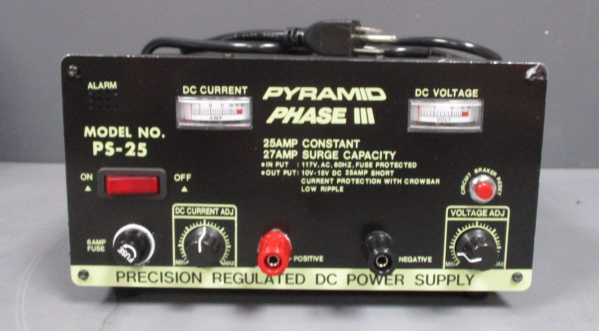 Pyramid PS25 Phase III 25 AMP Regulated Power Supply EX/Box eBay