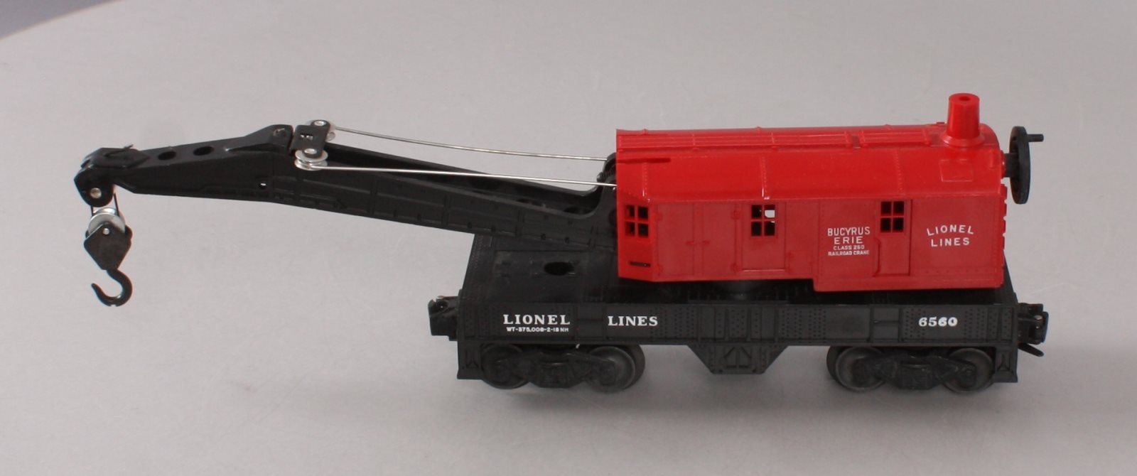 Lionel 6560 Lionel Lines Bucyrus Erie Crane CarRed Cab Type IV EX eBay