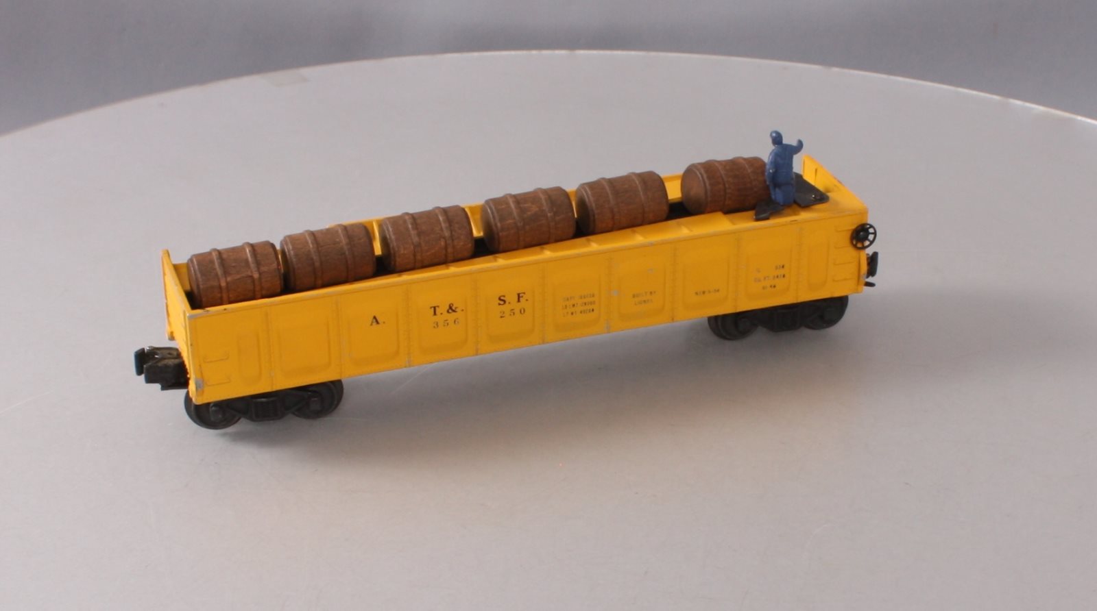 lionel-3562-50-vintage-o-yellow-at-sf-operating-barrel-car-tough
