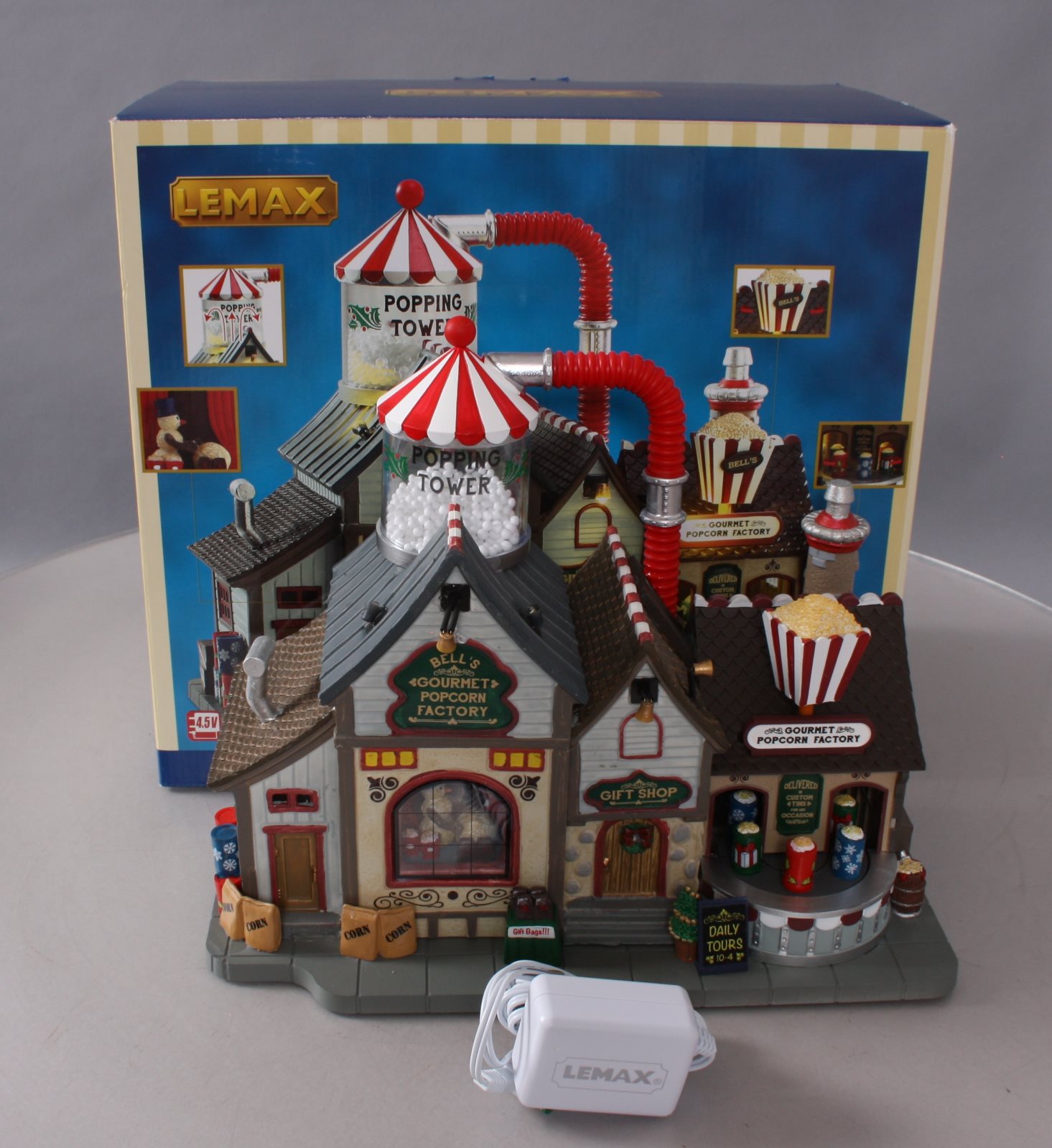 Lemax 75188 Bell's Gourmet Popcorn Factory EX/Box eBay