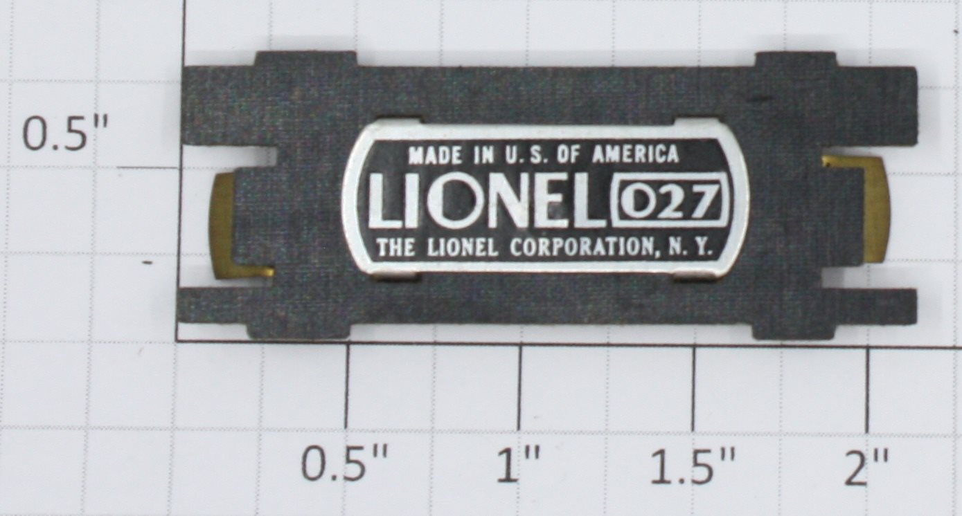 Lionel 2034-126 O27 Gauge Collector Roller Plate with Brass Contact Spring (Reproduction)