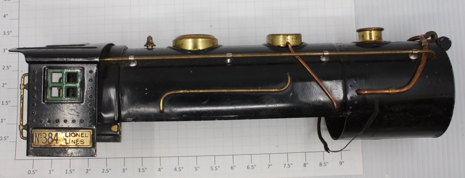 Lionel 384-4 Black 384 Locomotive Boiler & Cab assembly w/ Trim (Original)