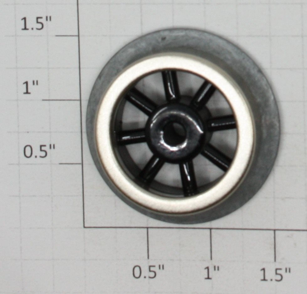 Lionel 381-48 Black Spoked 1-9/16" Std. Gauge Steam Loco Pony Truck Wheel (McCoy Black Spoked)