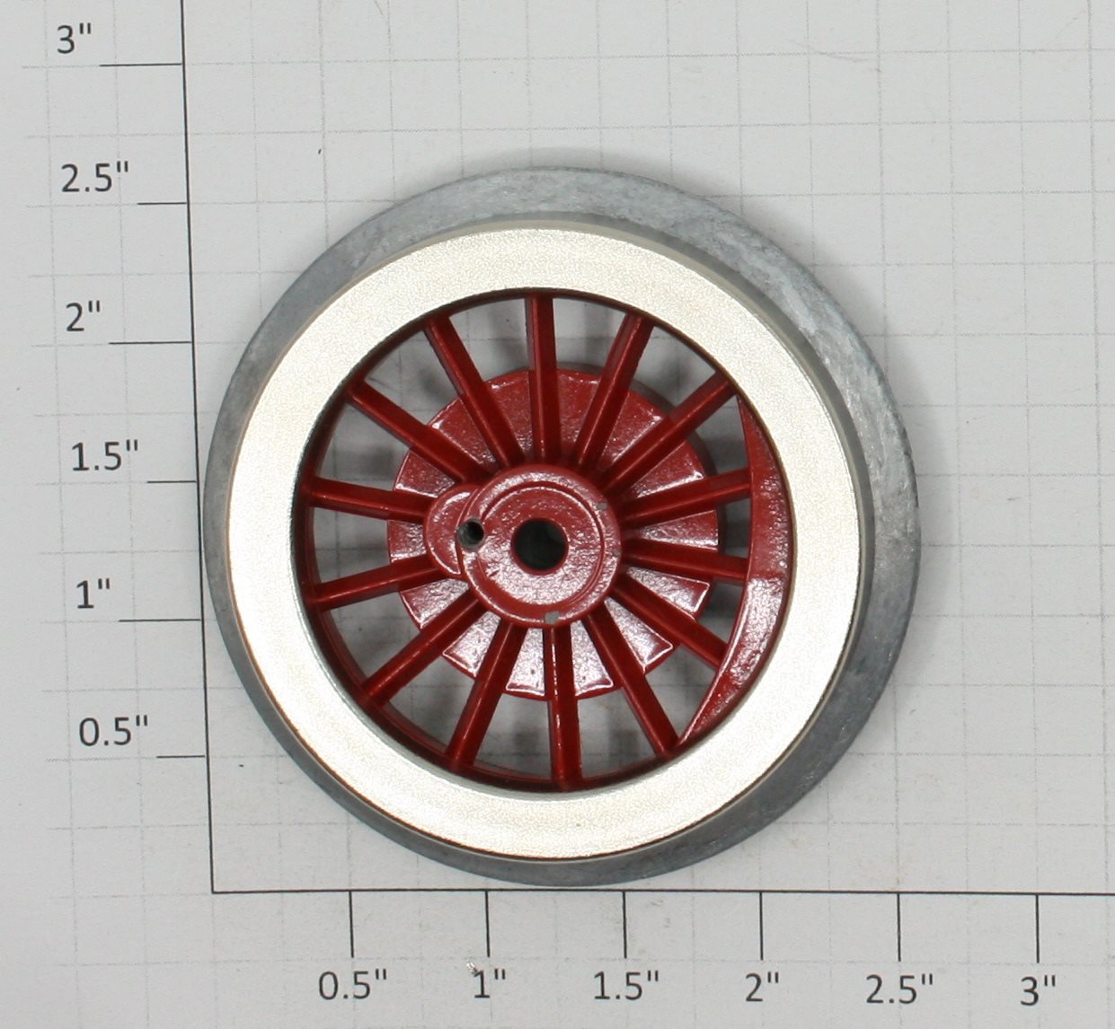 Lionel 390-43 Red Spoked 2-5/8" Std. Gauge Steam Loco Gear Wheel (Lionel Red Gear)