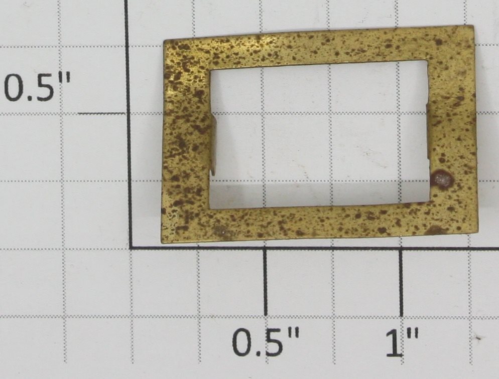Lionel 385E-37 Brass Boiler Front Number Plate Frame - Fits 385E, 392E, 1835 (Original-Brass)