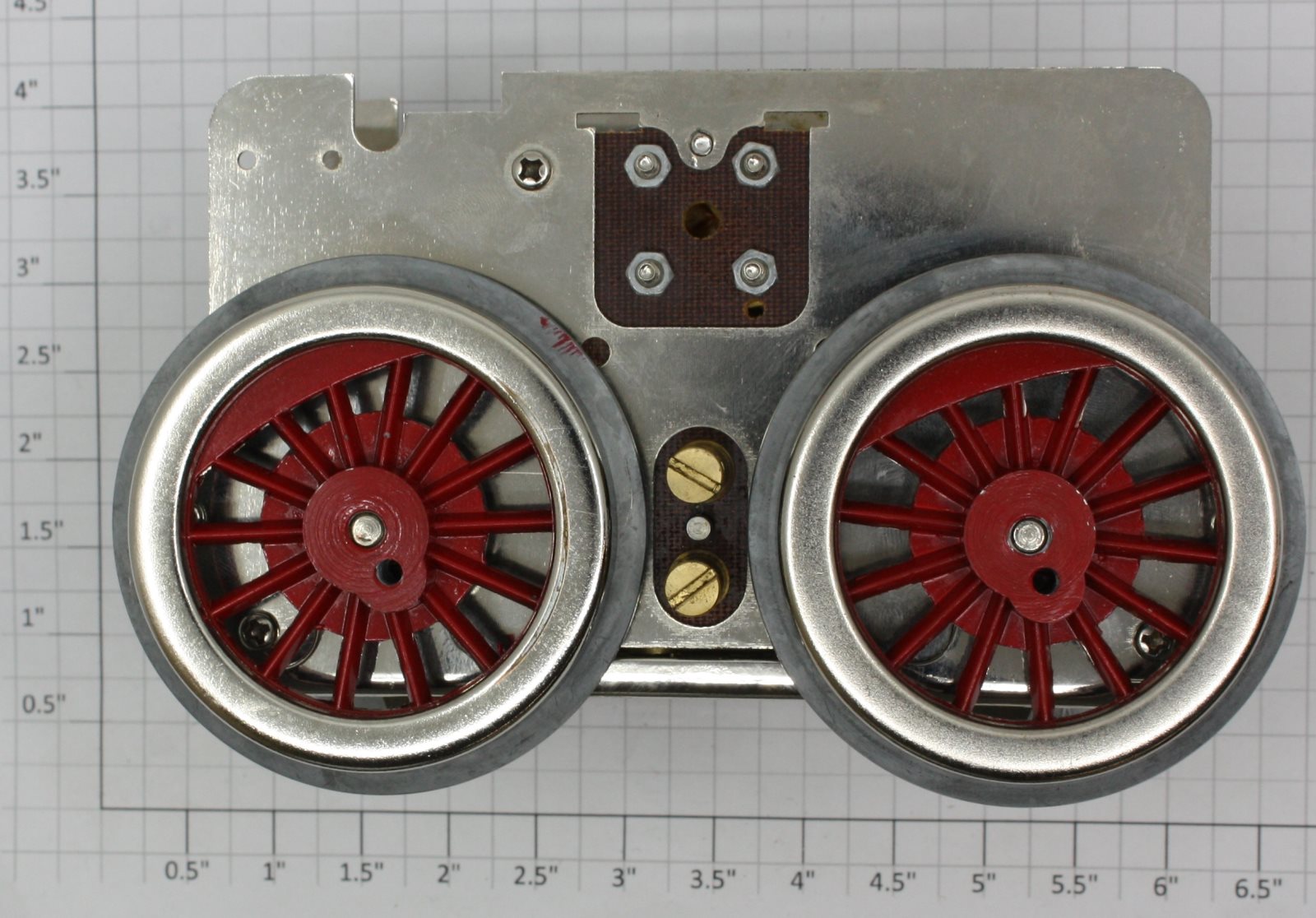 Lionel 400E-50 Standard Gauge Bild-A-Loco Motor Block with Red Wheels (Reproduction)