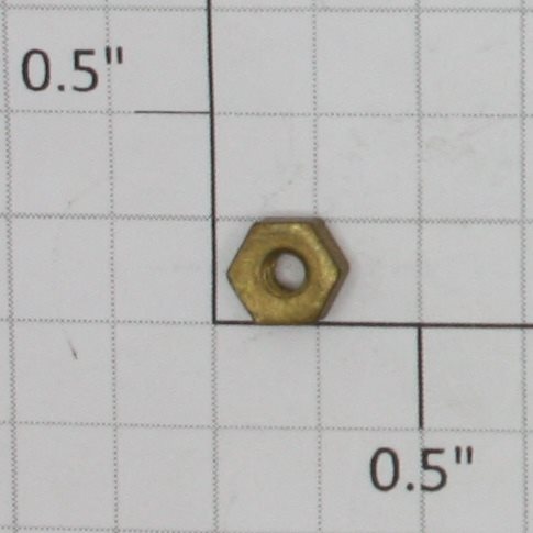 Lionel 61-9 #4-36 Brass Hex Nut (Repro-Brass)