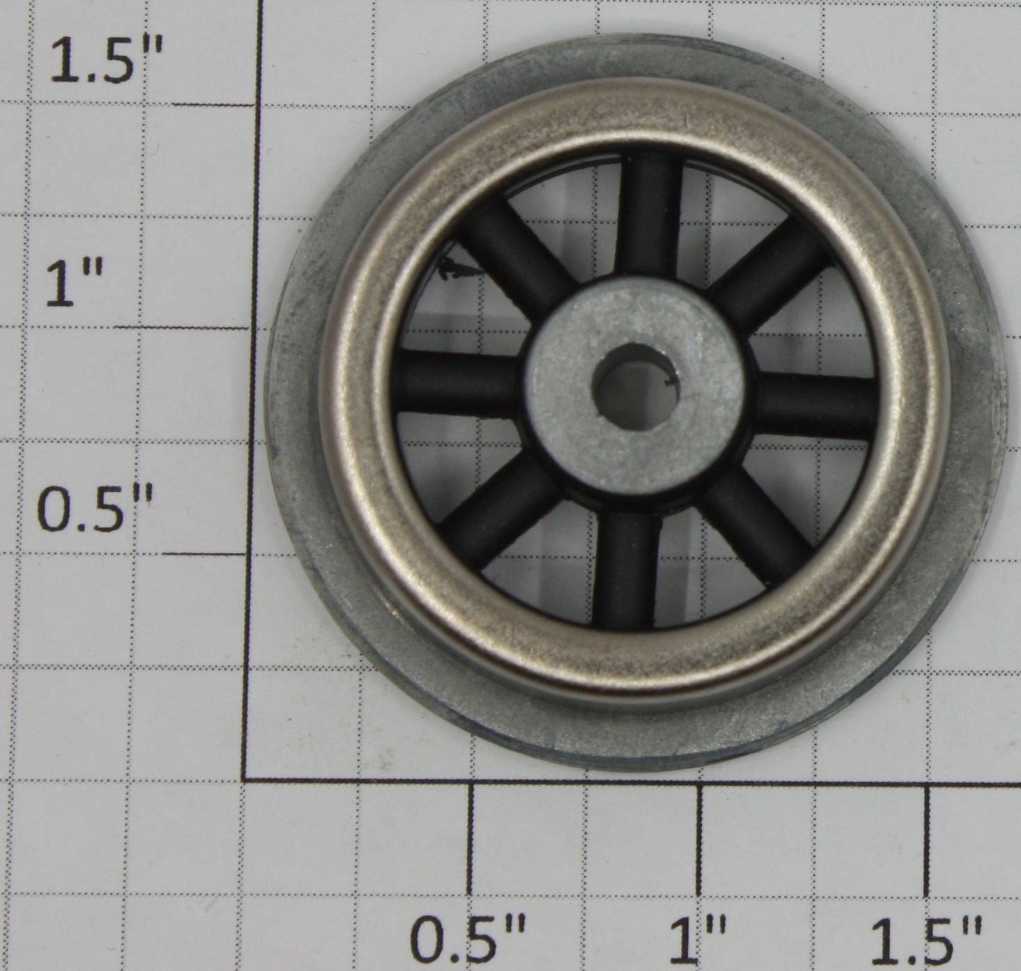 Lionel 381-48 Black Spokedd 1-9/16" Std. Gauge Loco Pony Truck Wheel (Bowser Black Spoked)
