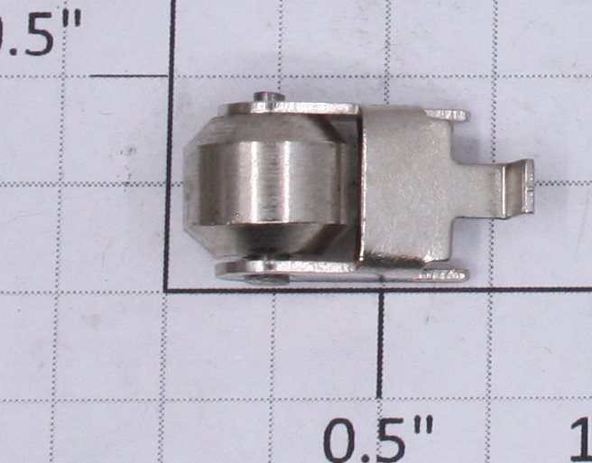 Lionel 2036-122 Nickel Collector Roller and Nickel Bracket Assembly (Repro-Nickel)