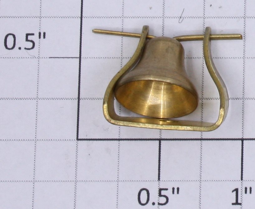 Lionel 390-66 Standard Gauge Ornamental Brass Bell and Bracket-Complete (Repro-Brass)