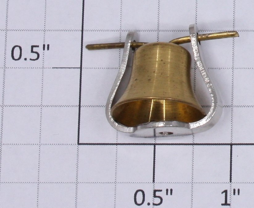 Lionel 390-66 Standard Gauge Ornamental Brass Bell and Nickel Bracket-Complete (Original)