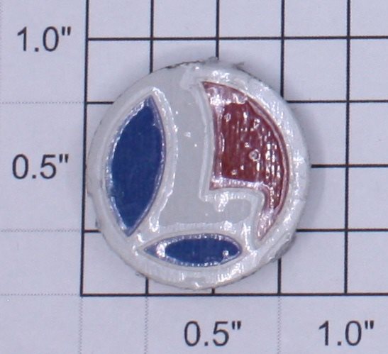 Lionel 400E-33 White 7/8" Circle L Nameplate with Mounting Tabs (Repro-White)